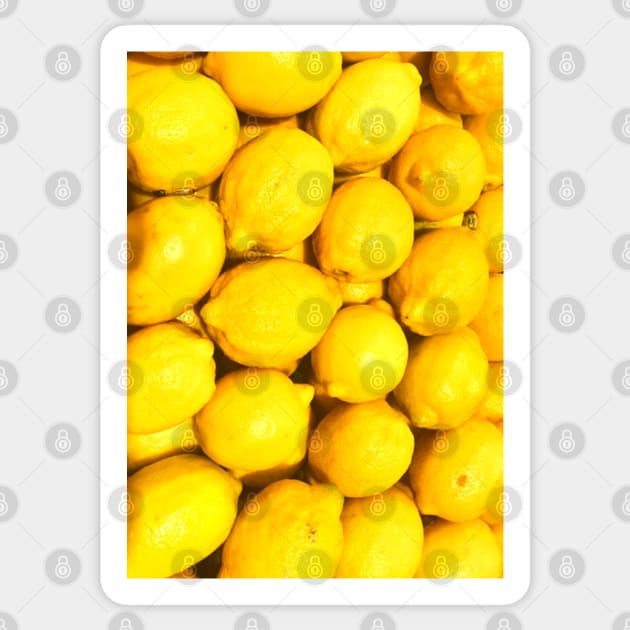 Fresh Lemons Print Sticker by LupiJr